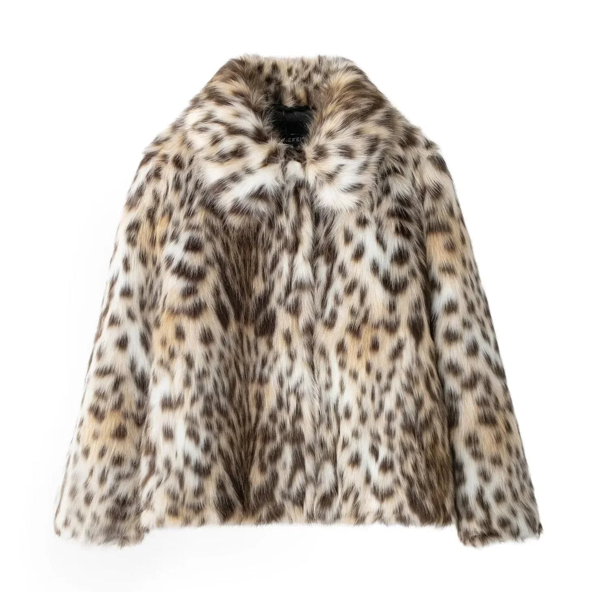 Leontine | Women's Oversized Animal-Print Faux-Fur Coat with Plush Texture & Relaxed Winter Fit