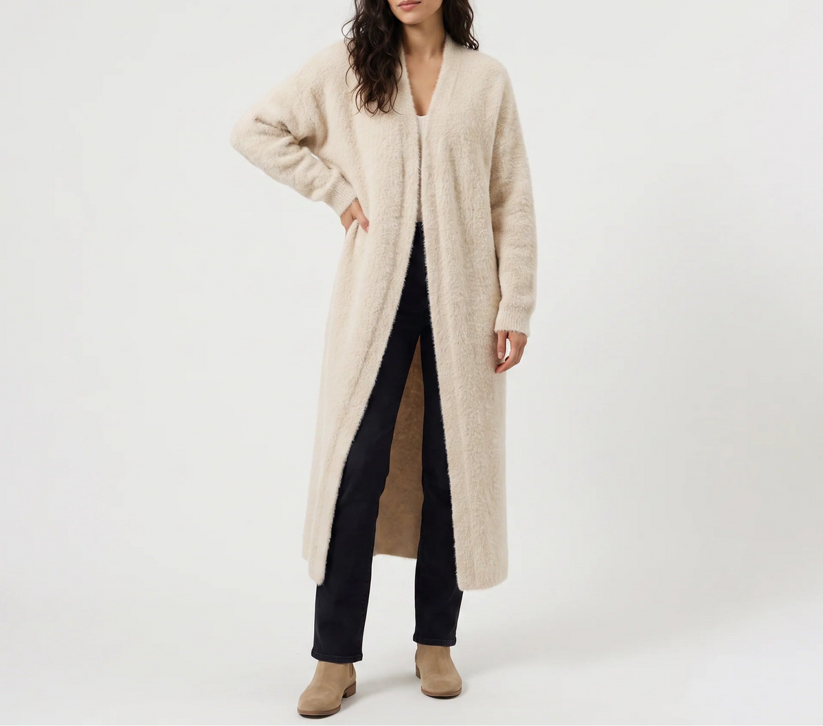 Maelis | Women's Fluffy Longline Cardigan