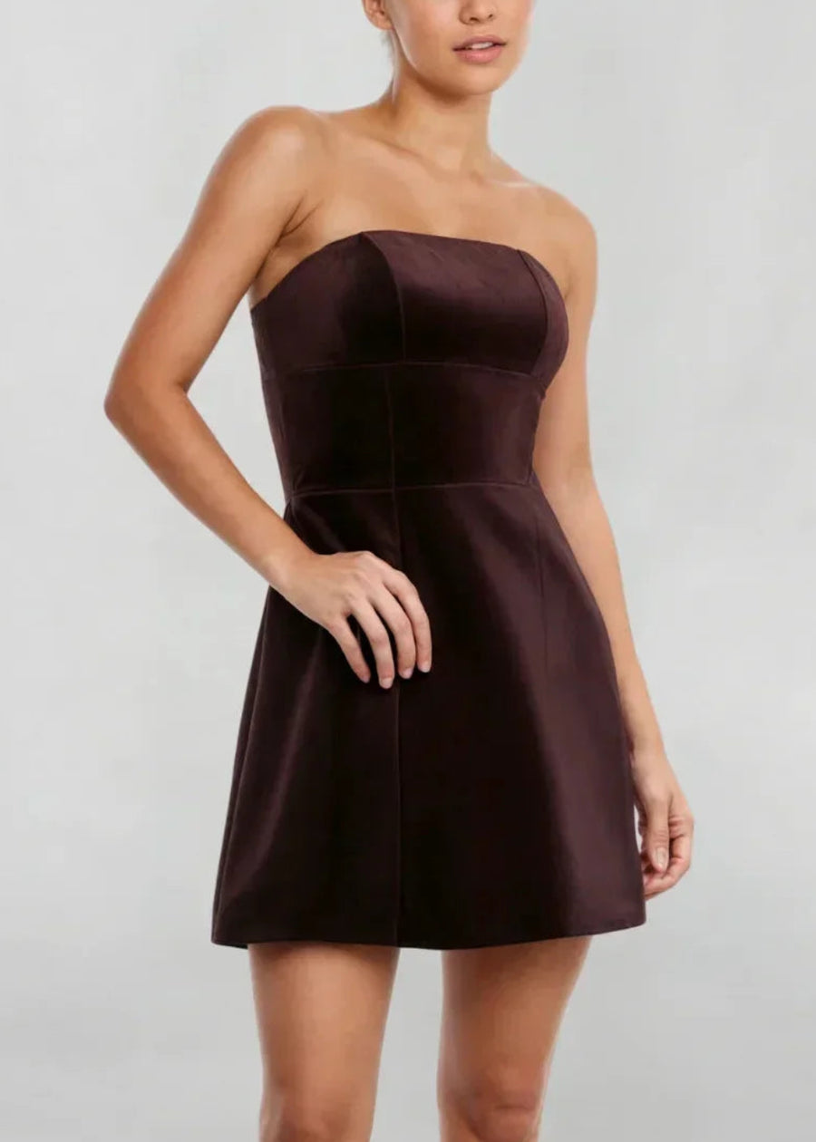 Rosaline | Women's Satin Bandeau Christmas Party Dress