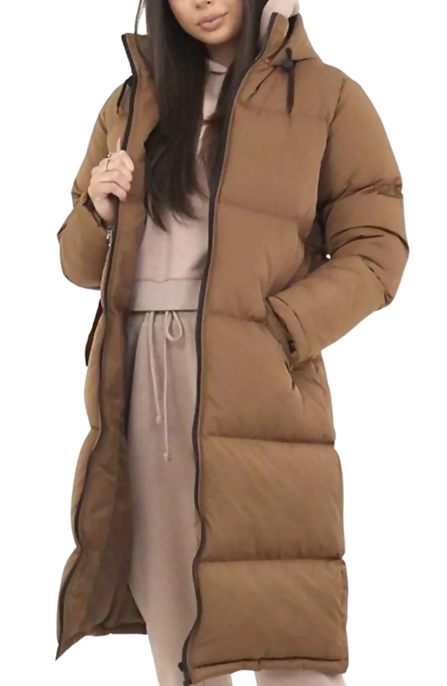 Renee | Women's Longline Hooded Puffer Coat