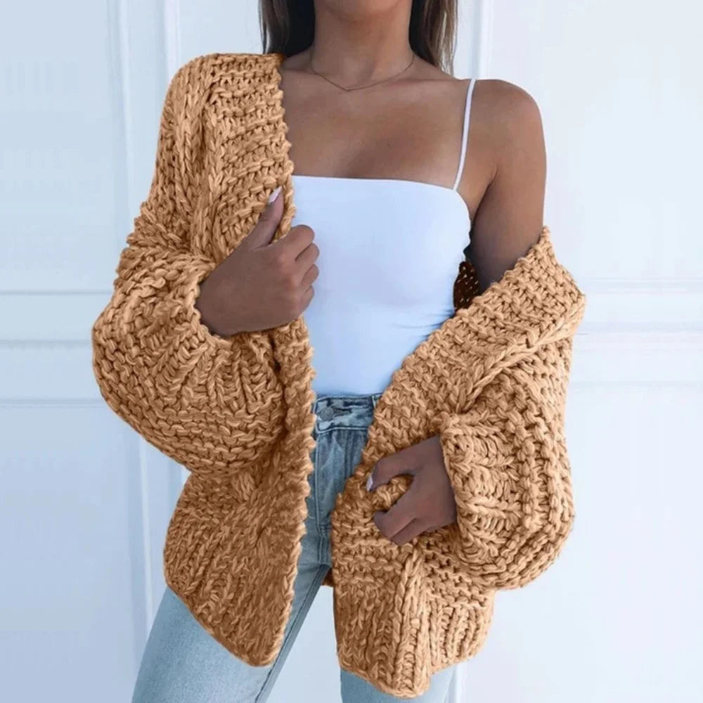 Nerina | Women's Chunky Open-Front Cardigan