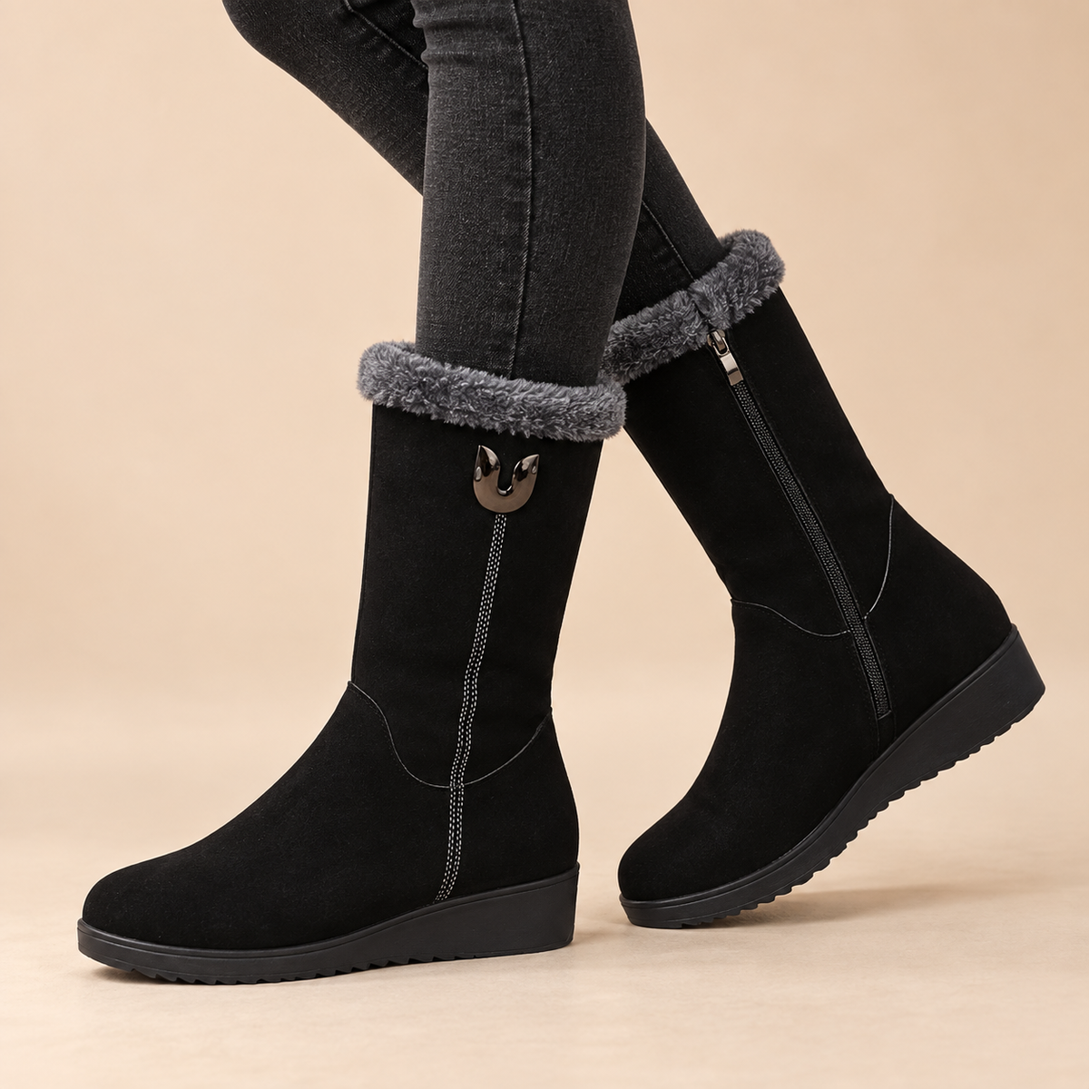 Liv | Women's Fold-Over Mid-Calf Boots