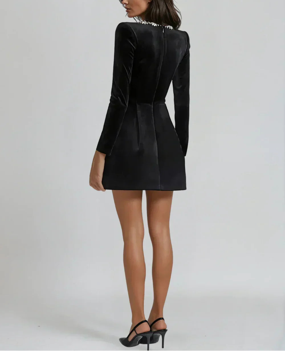 Serenelle | Women's Square-Neck Velvet Dress