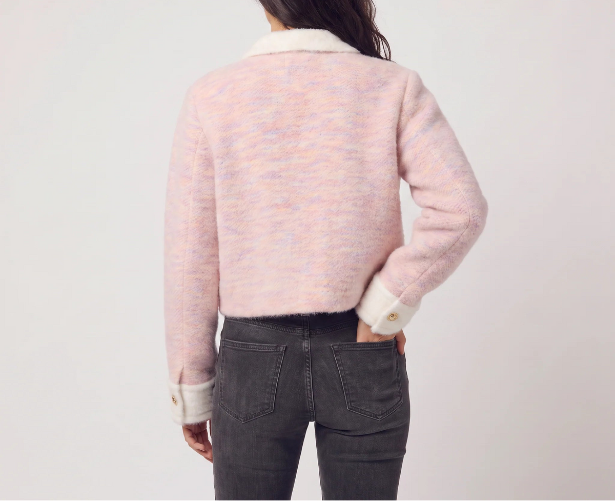 Livia | Women's Contrast-Collar Cardigan
