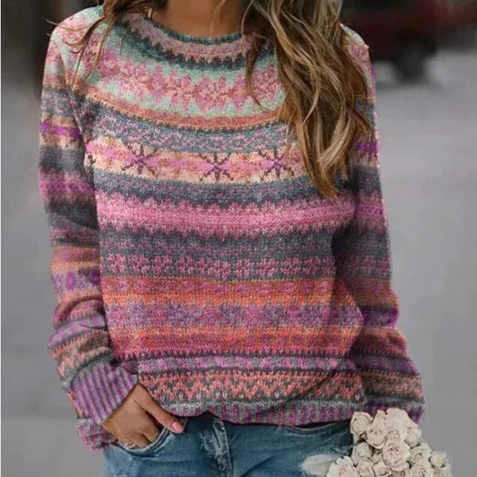 Sigrid | Women's Fair Isle Crew Neck Jumper