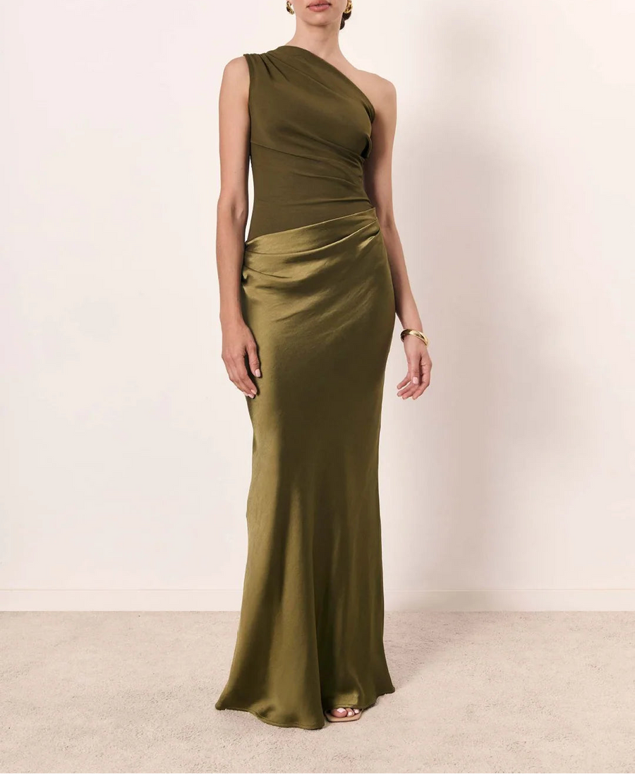 Solenne | Women's One-Shoulder Christmas Party Dress