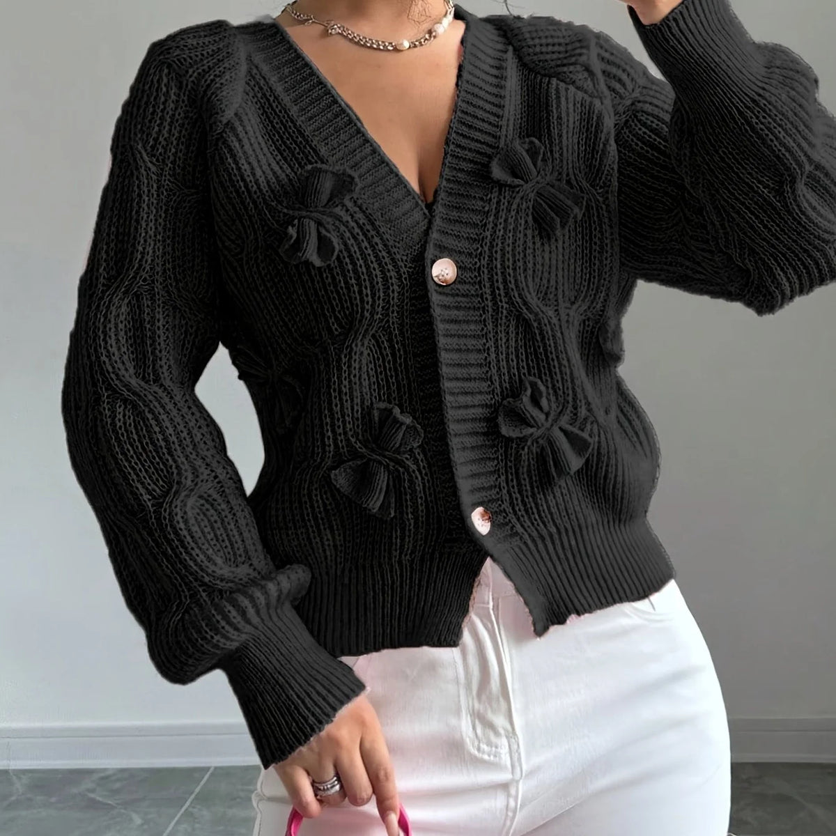Lucienne | Women's Bow Detail Cardigan