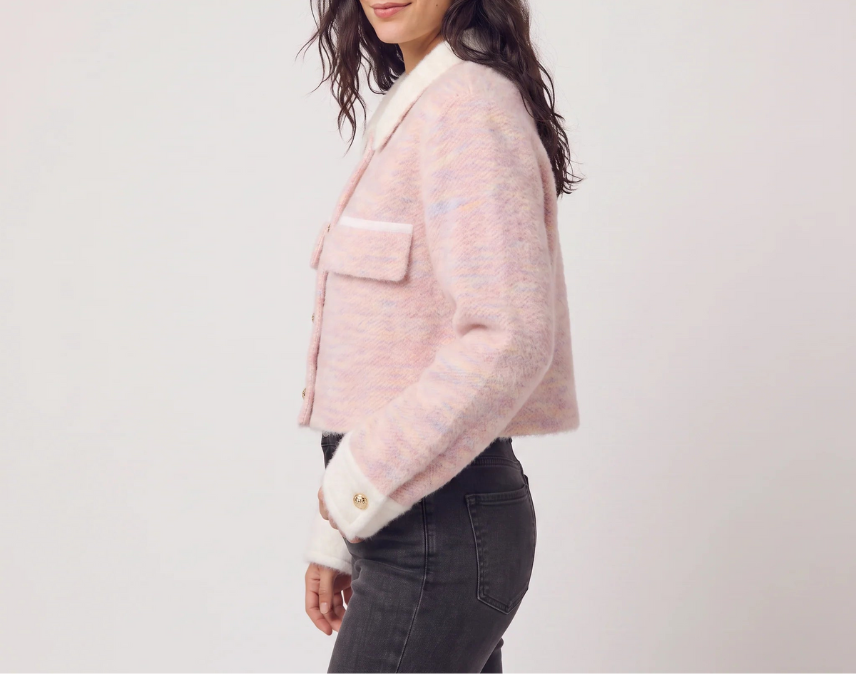 Livia | Women's Contrast-Collar Cardigan