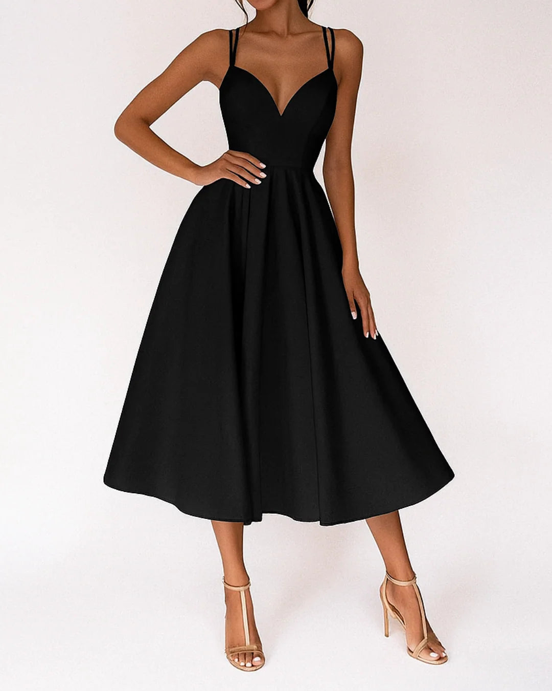 Alessia | Women's Strappy Midi Party Dress