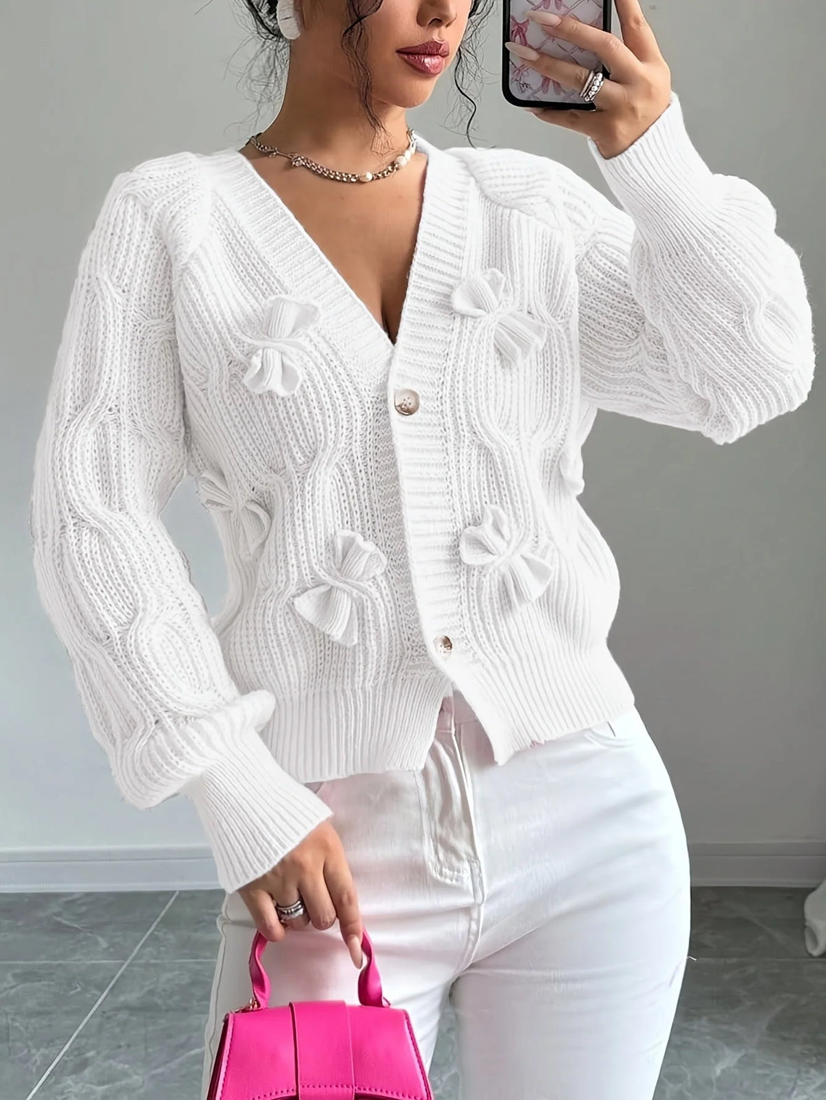 Lucienne | Women's Bow Detail Cardigan