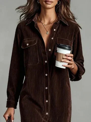 Noélie | Women's Velvet Shirt Christmas Dress
