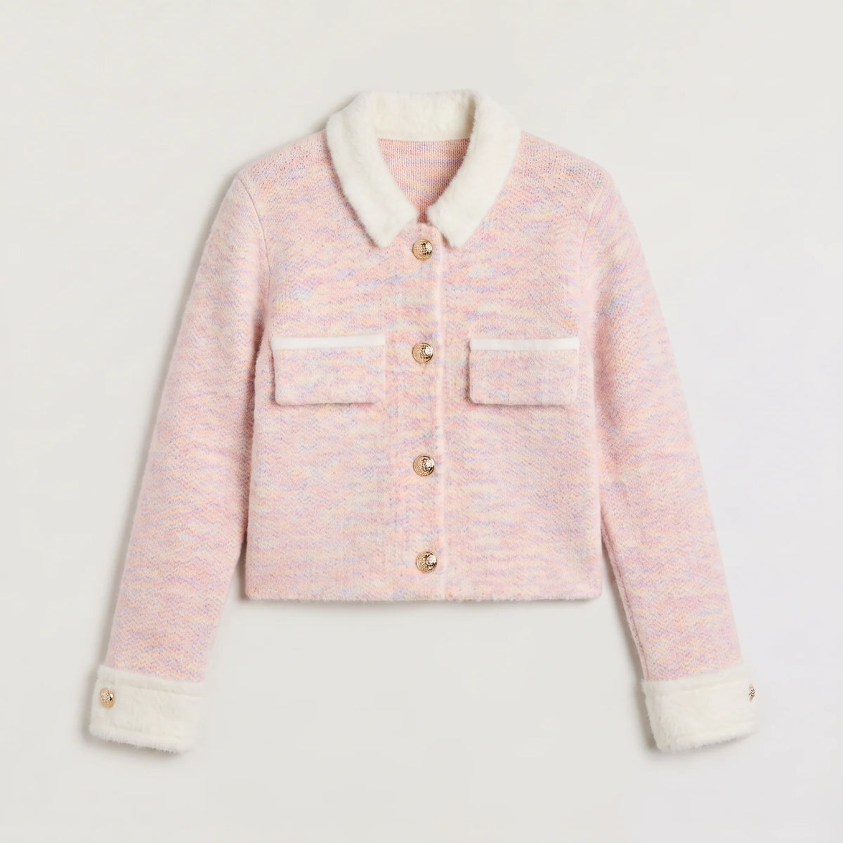 Livia | Women's Contrast-Collar Cardigan