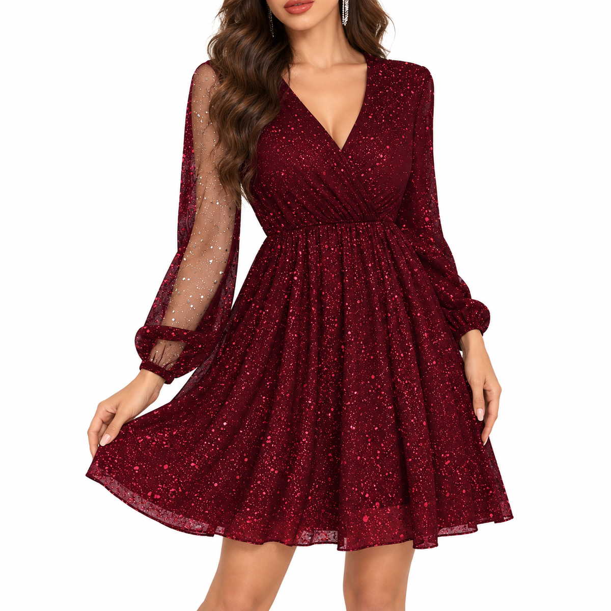 Arielle | Women's Glitter Christmas Party Dress