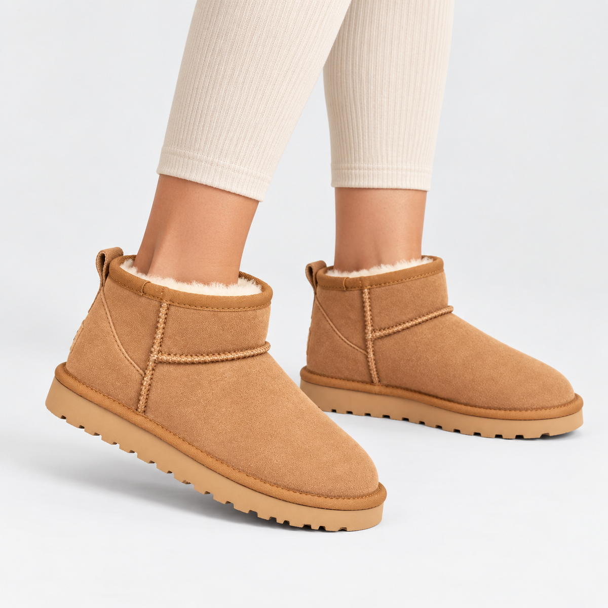 Corinne | Women's Suede-Look Faux-Fur Lined Winter Ankle Boots with Sturdy Grip Sole & Cosy Fit