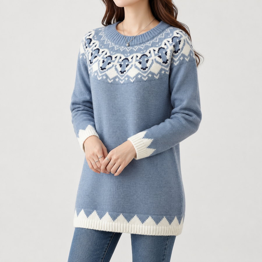 Freya | Women's Fair Isle Crew Neck Jumper