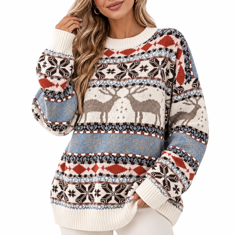 Evelina | Women's Fair Isle Snowflake Jumper