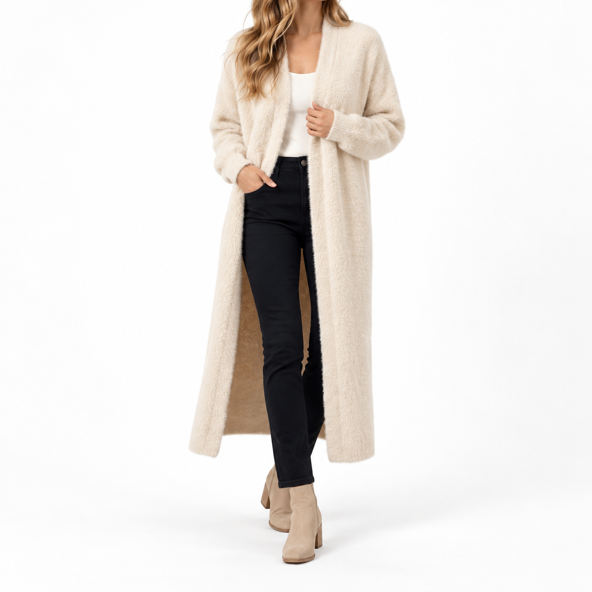 Maelis | Women's Fluffy Longline Cardigan