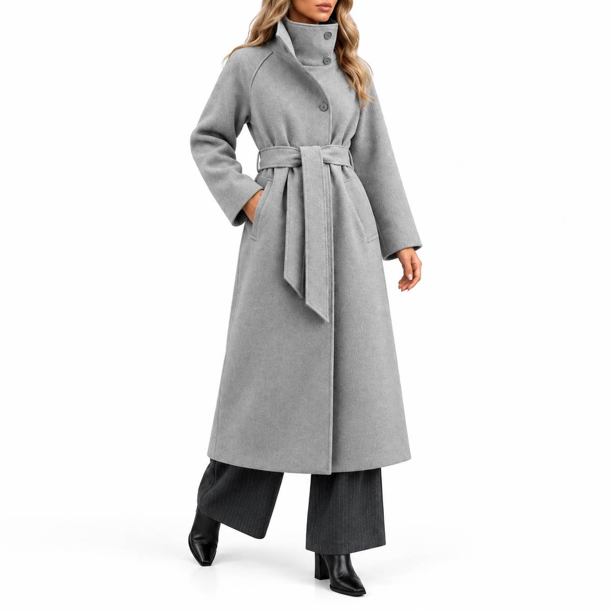 Vivienne | Women's Long Belted Wool Coat