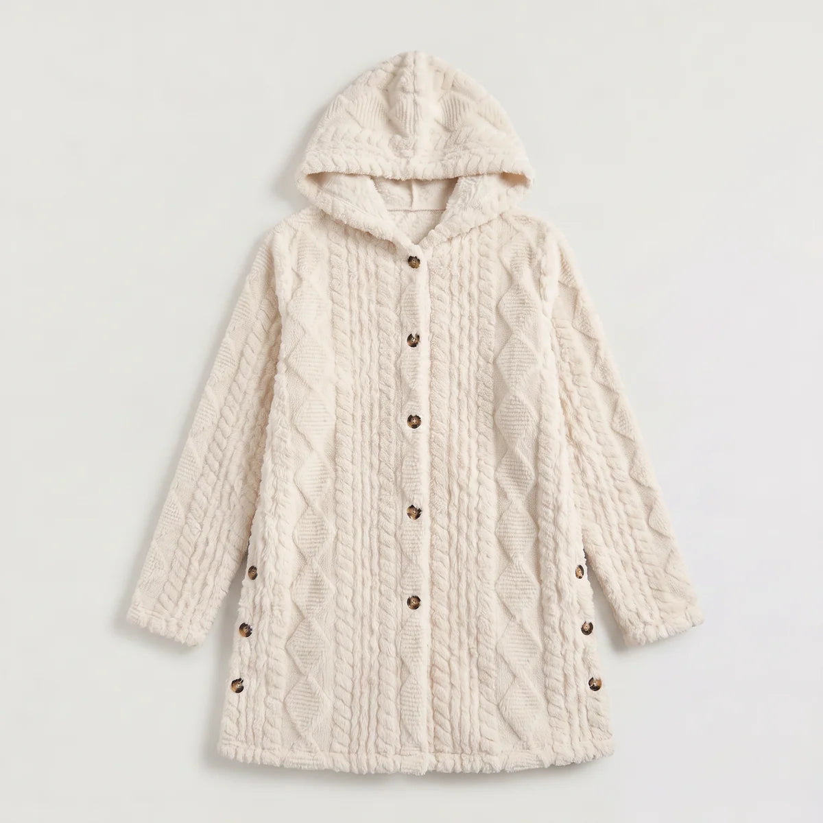 Brielle | Women's Hooded Teddy Cardigan
