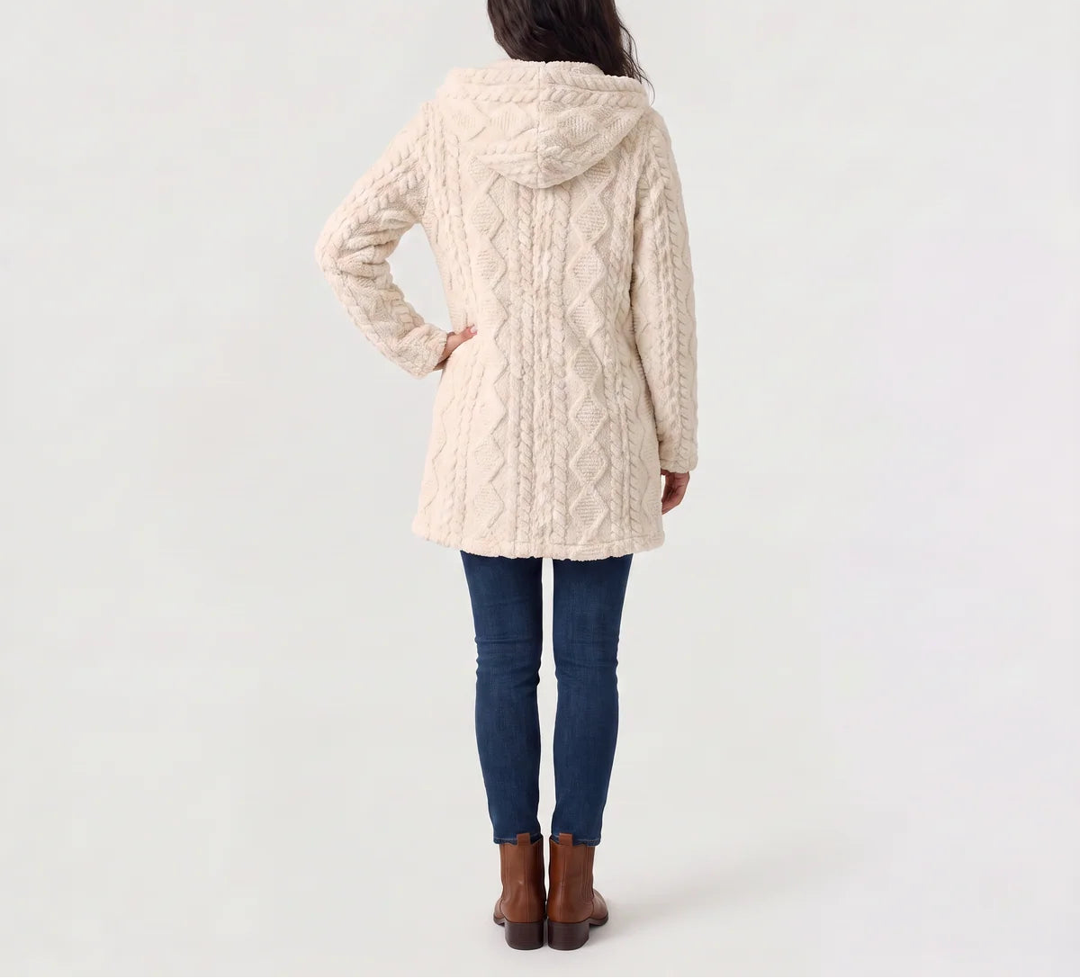 Brielle | Women's Hooded Teddy Cardigan