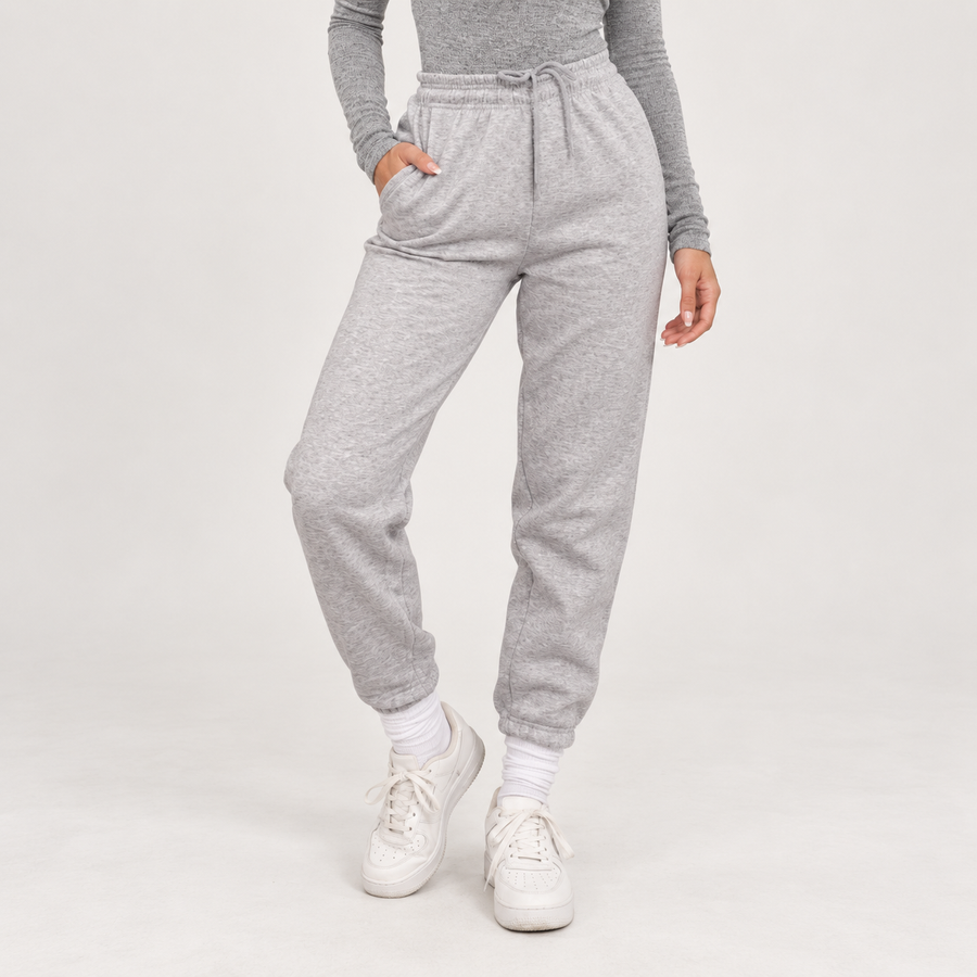 Kaia | Women's High-Waisted Joggers – Sheared Hem Casual Lounge Trousers with Relaxed Everyday Style