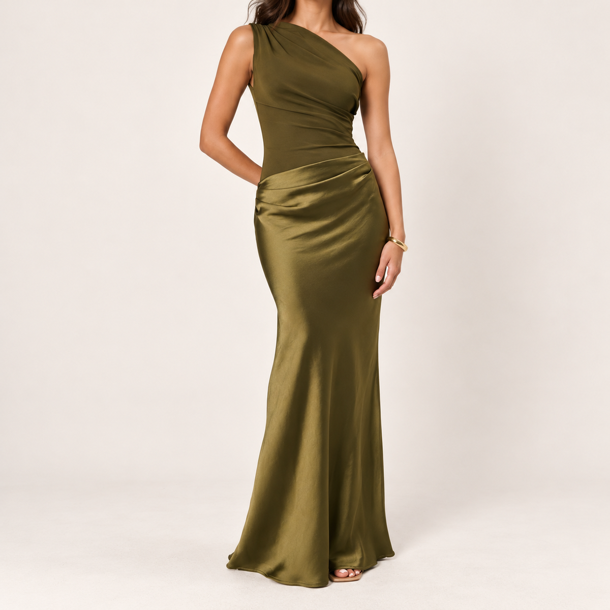 Solenne | Women's One-Shoulder Christmas Party Dress