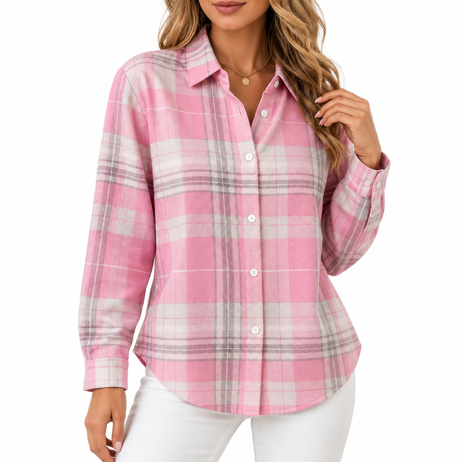 Amabel | Women's Check Knit Cardigan