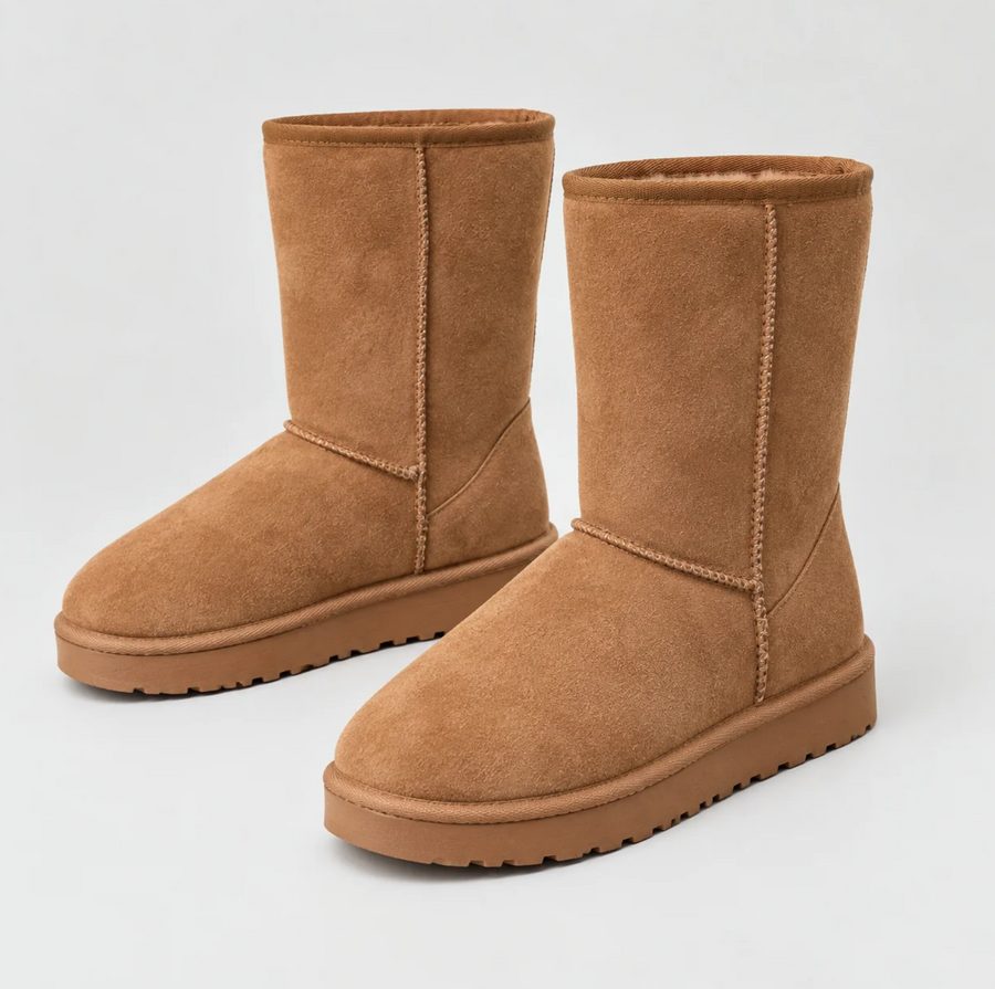 Maribel | Women's Suede-Look Mid-Calf Winter Boots with Warm Soft Lining, Sturdy Grip Sole & Cosy Fit