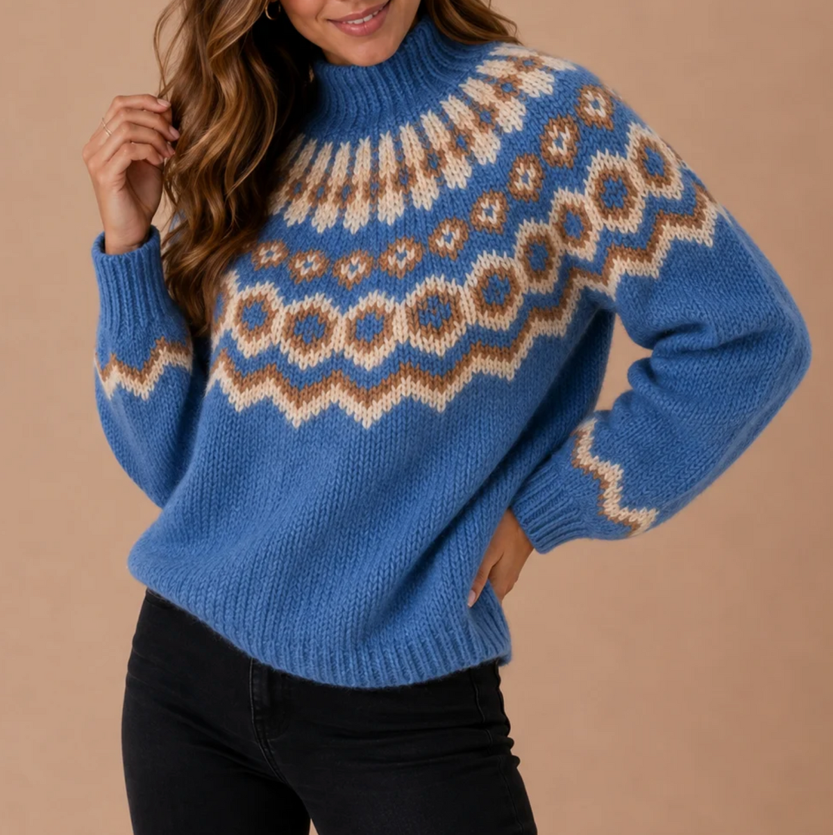 Ingrid | Women's Fair Isle Turtleneck Jumper