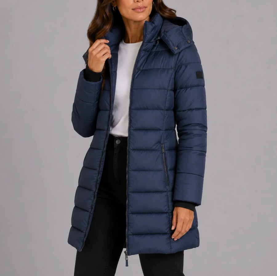 Elara | Women's Long Hooded Puffer Jacket
