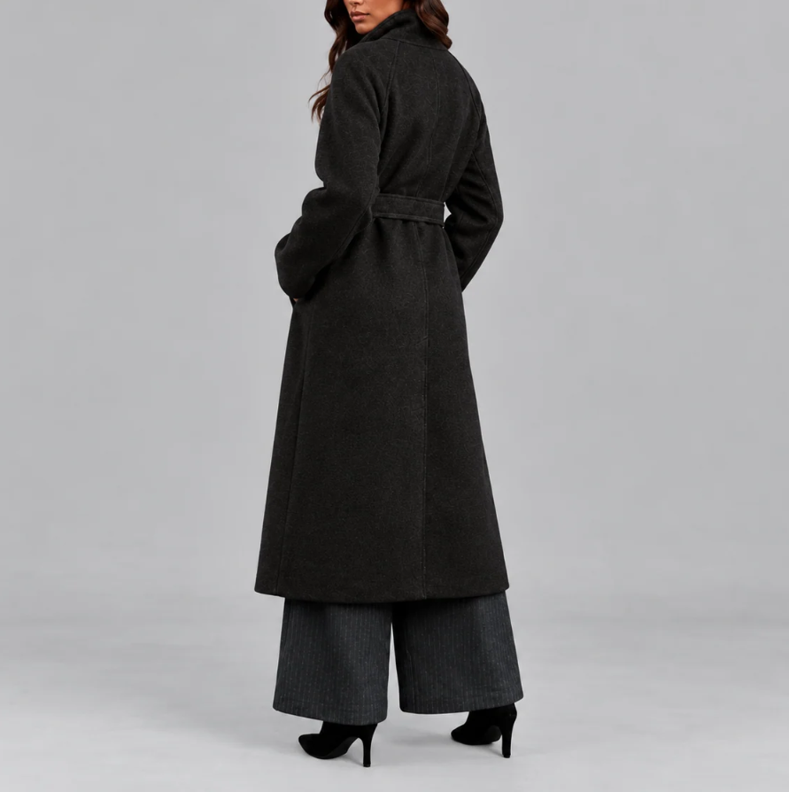Vivienne | Women's Long Belted Wool Coat