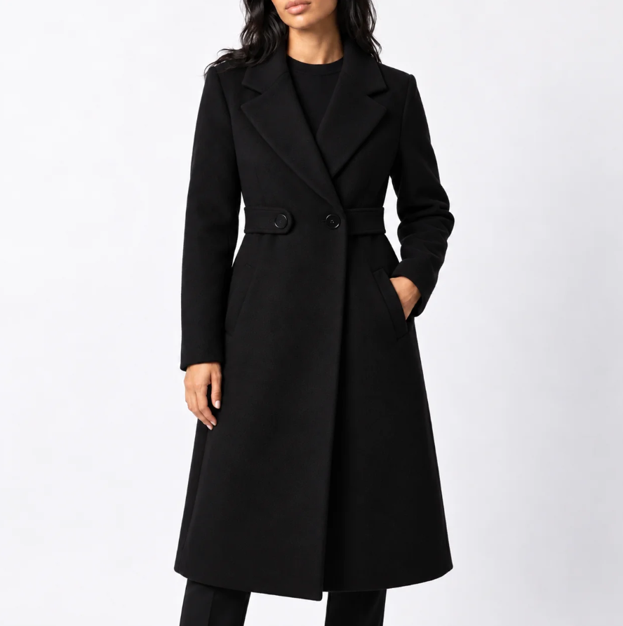 Lonie | Women's Long Belted Wool Coat