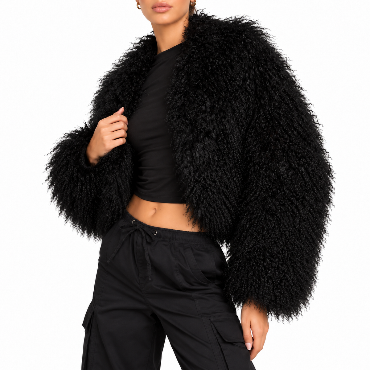 Maelys | Women's Plush Teddy Faux Fur Coat – Relaxed Long-Sleeve Winter Outerwear with Soft Textured Finish