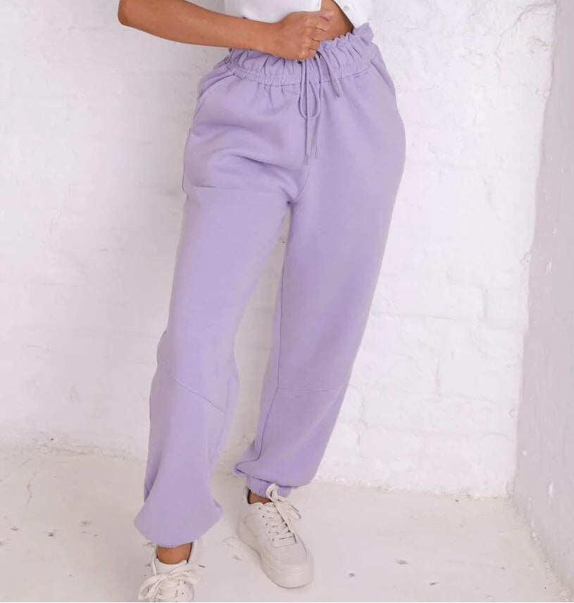 Sienna | Women's High-Waisted Oversized Cuffed Joggers with Relaxed Loose Fit & Tapered Ankles