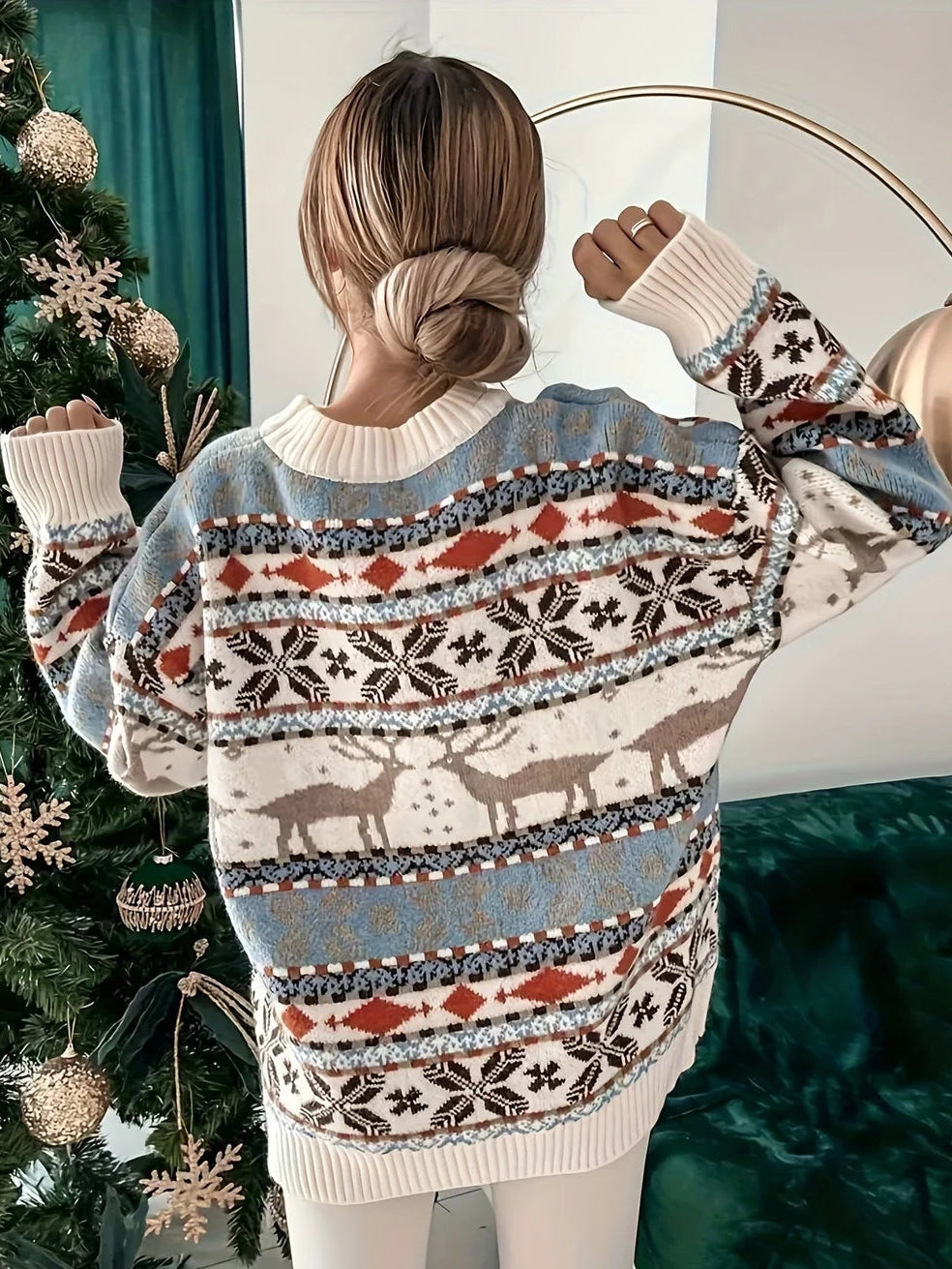 Evelina | Women's Fair Isle Snowflake Jumper