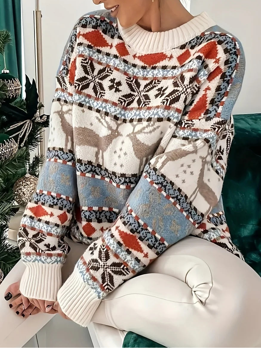 Evelina | Women's Fair Isle Snowflake Jumper