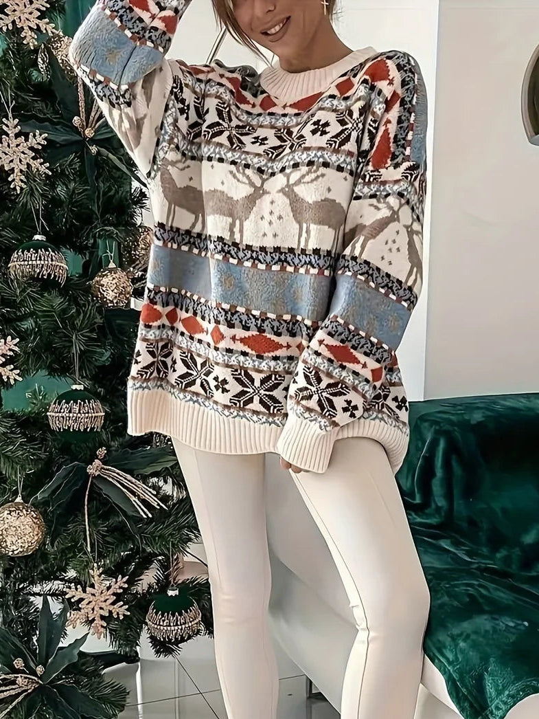 Evelina | Women's Fair Isle Snowflake Jumper