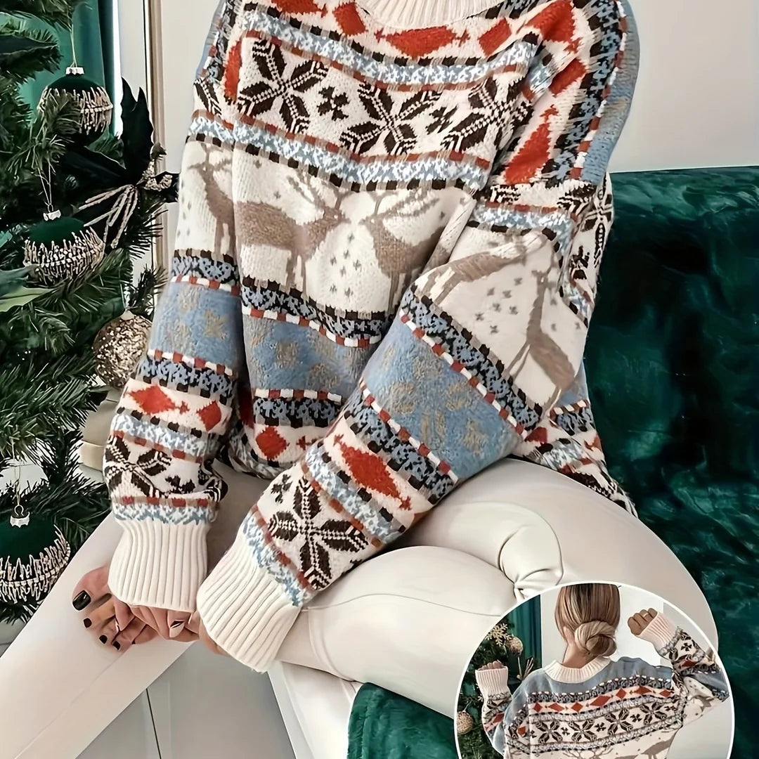 Evelina | Women's Fair Isle Snowflake Jumper