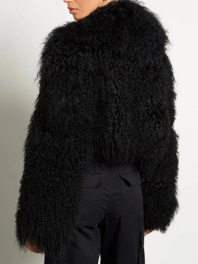 Maelys | Women's Plush Teddy Faux Fur Coat – Relaxed Long-Sleeve Winter Outerwear with Soft Textured Finish