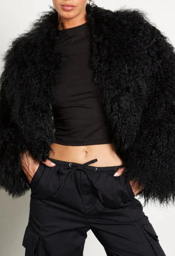 Maelys | Women's Plush Teddy Faux Fur Coat – Relaxed Long-Sleeve Winter Outerwear with Soft Textured Finish