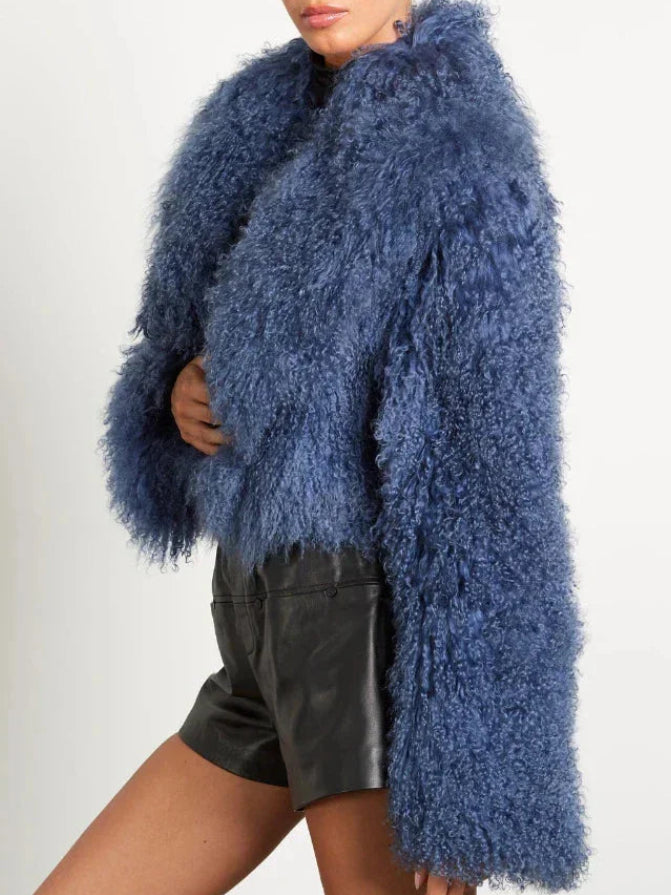 Maelys | Women's Plush Teddy Faux Fur Coat – Relaxed Long-Sleeve Winter Outerwear with Soft Textured Finish