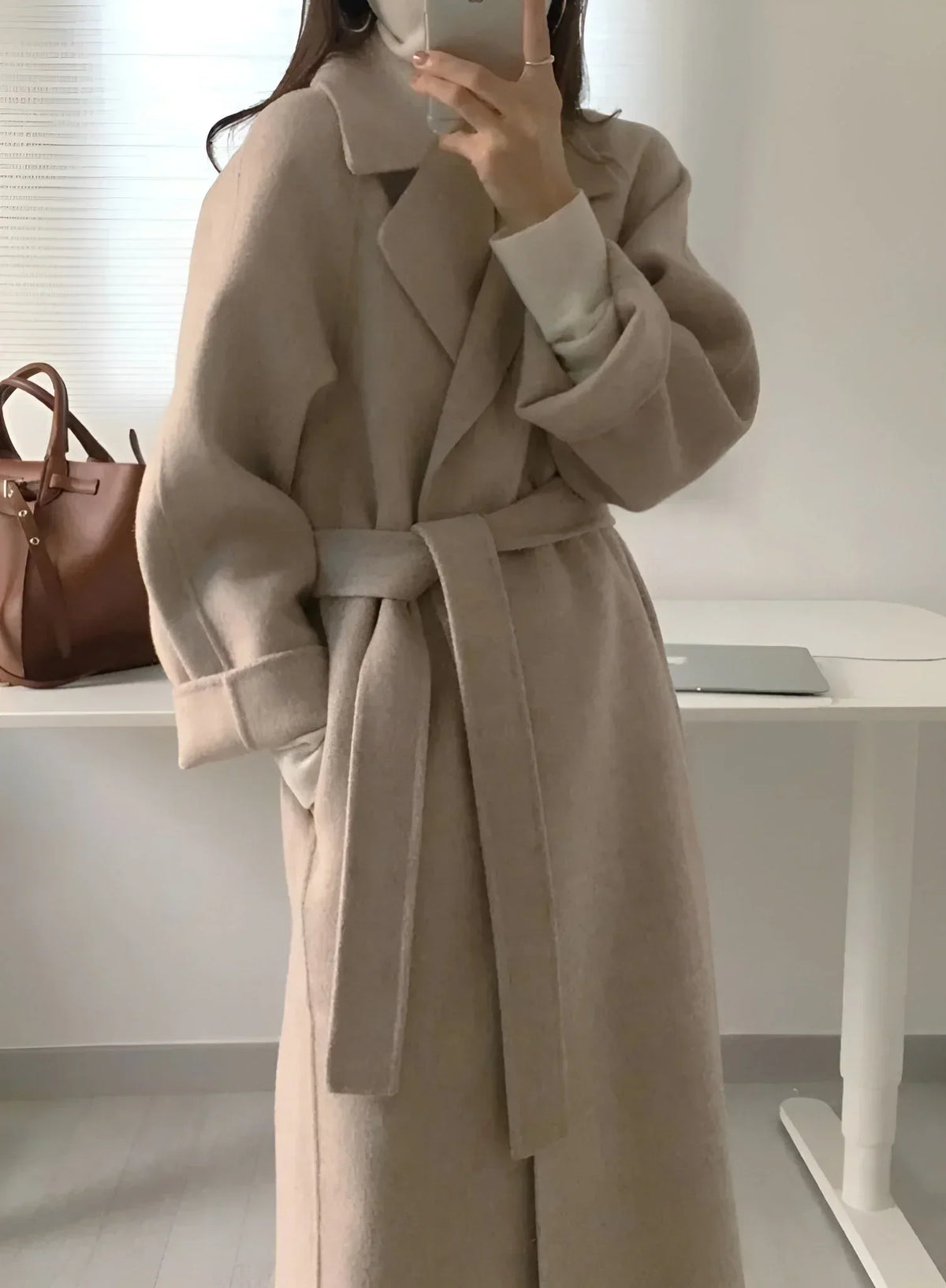 Celestine | Women's Long Belted Wool Coat