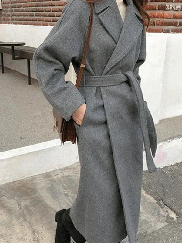 Celestine | Women's Long Belted Wool Coat