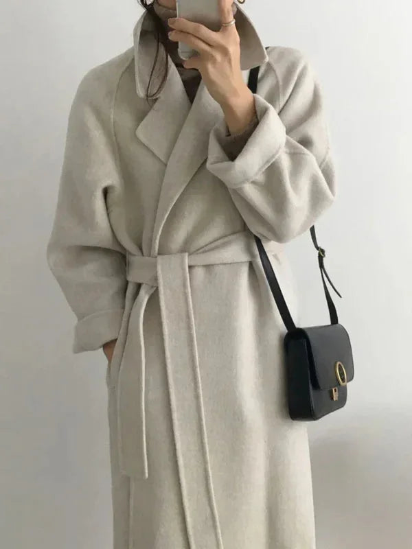 Celestine | Women's Long Belted Wool Coat
