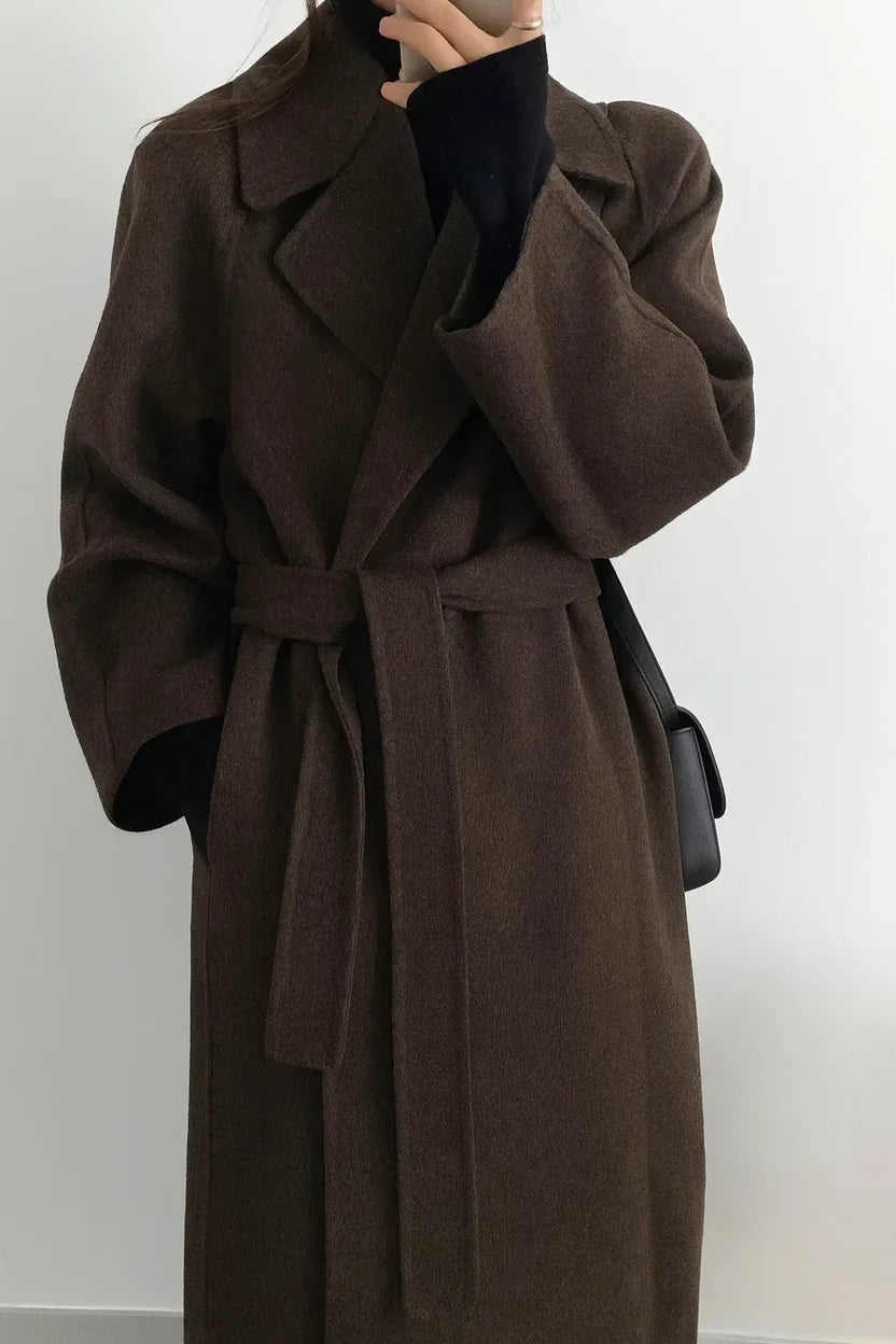 Celestine | Women's Long Belted Wool Coat