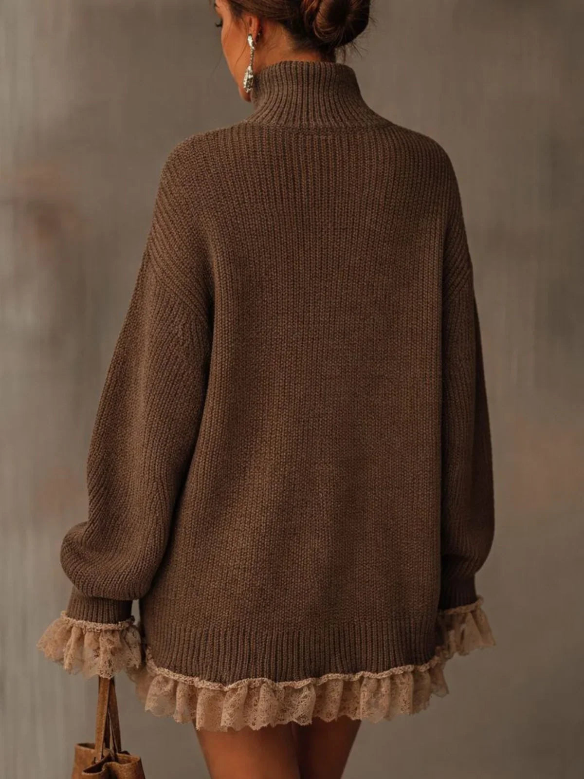 Elaris | Women's Turtleneck Knit Christmas Dress