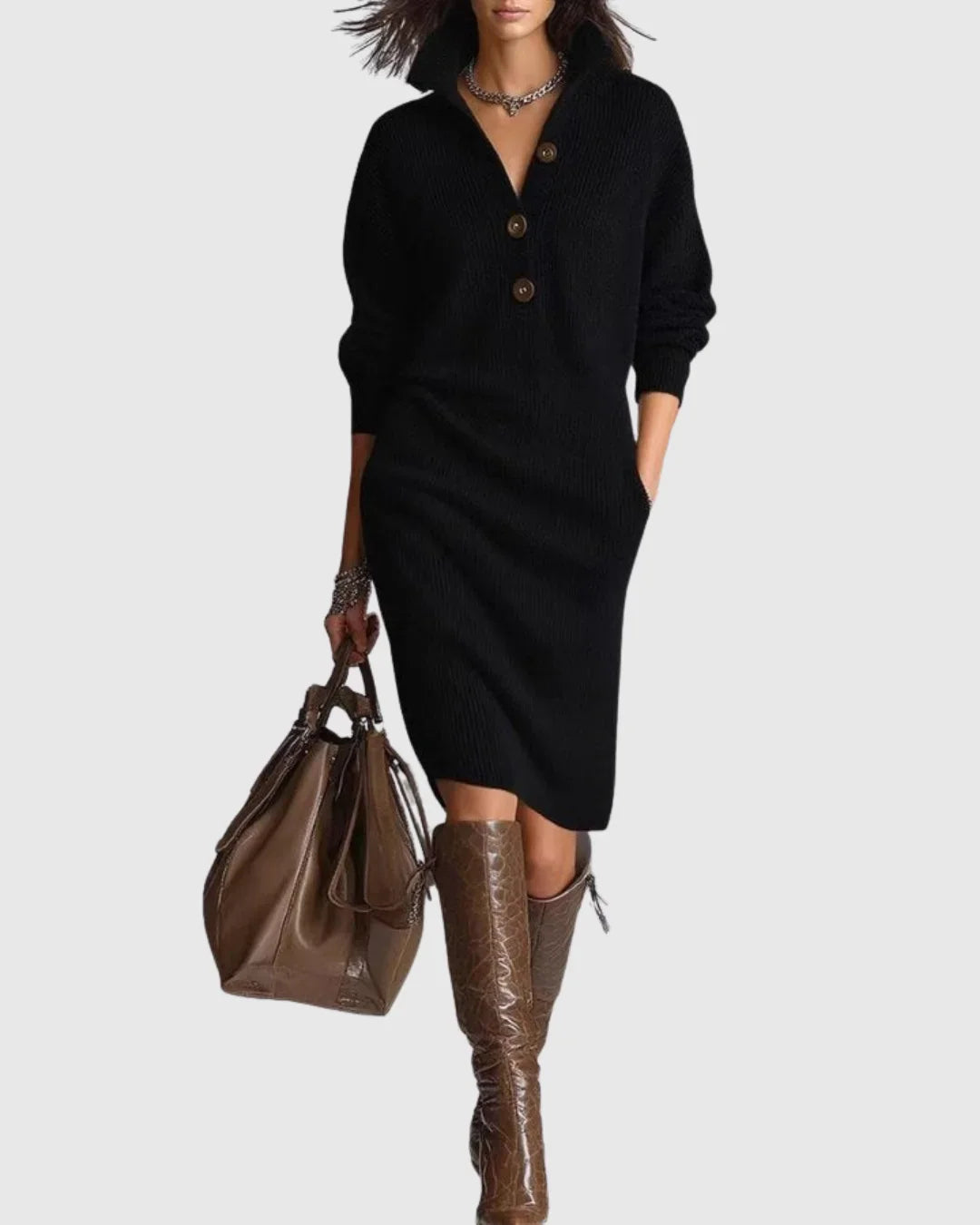 Anastelle | Women's Wool Knit Christmas Dress