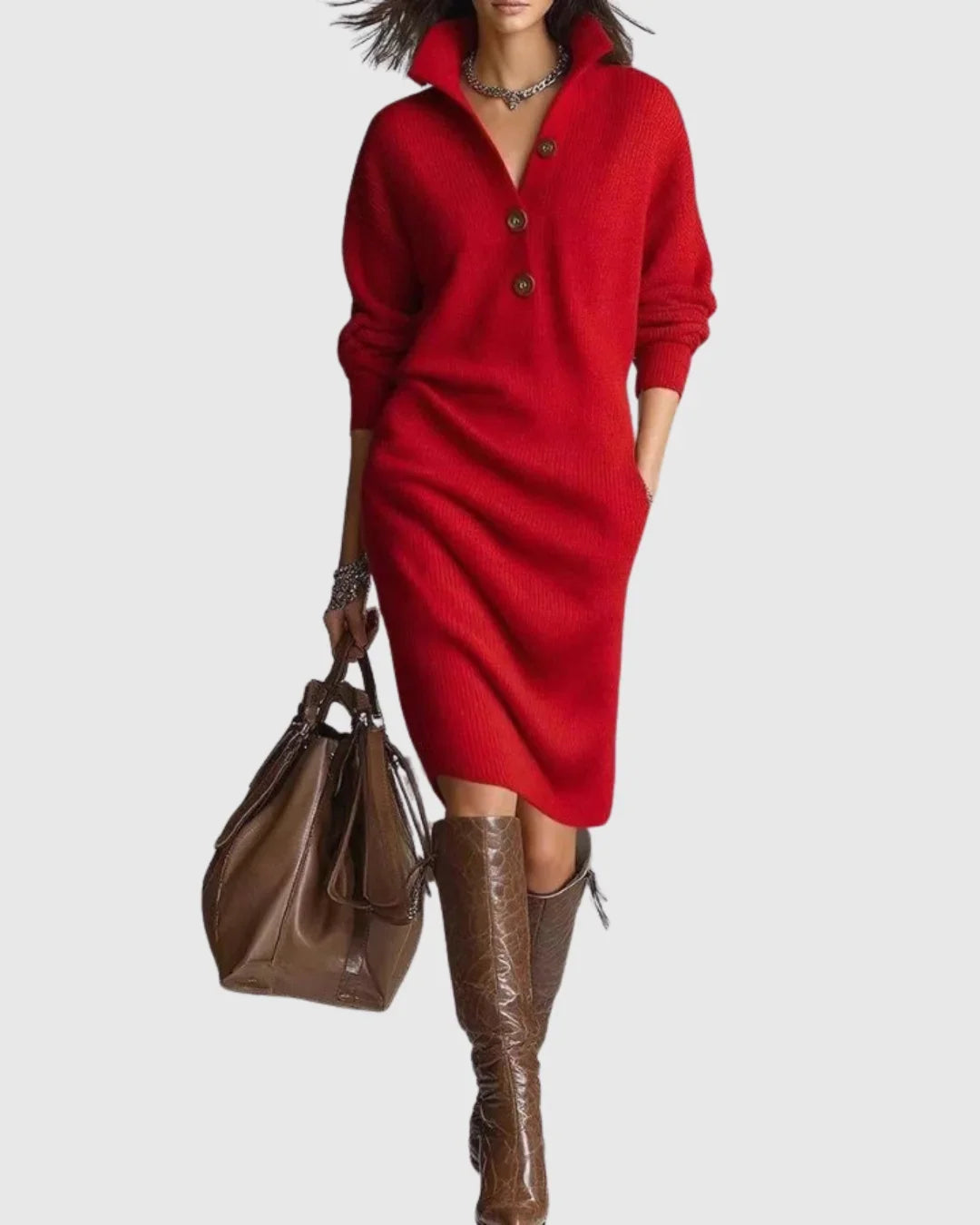 Anastelle | Women's Wool Knit Christmas Dress