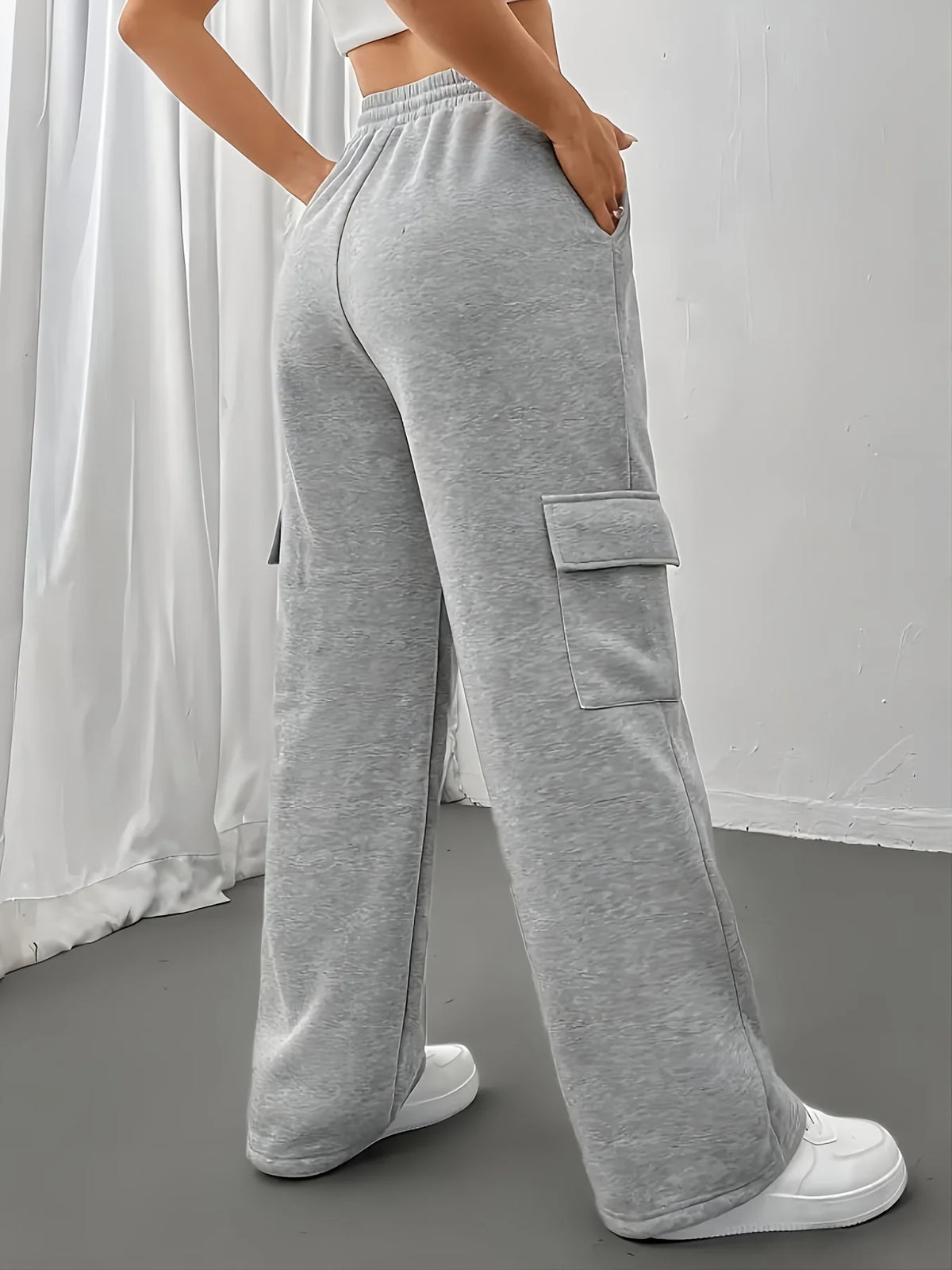 Elara | Women's Relaxed Cargo Joggers with Drawstring Waist, Side Pockets & Loose Everyday Fit