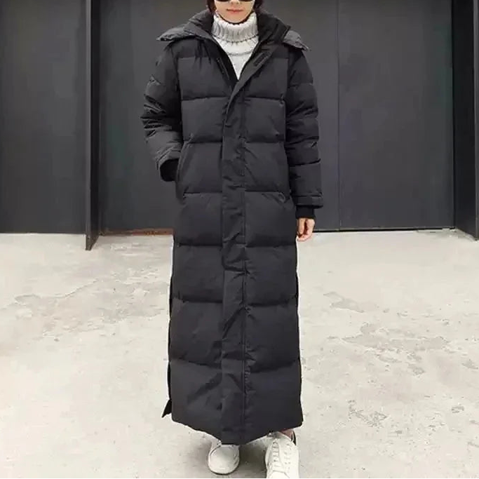 Camille | Women's Long Puffer Coat with Removable Hood